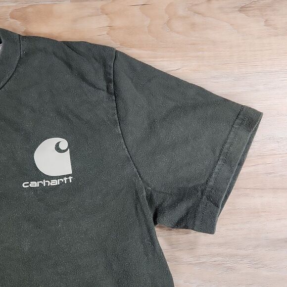 🦋Carhartt Olive Workwear Dog Short Sleeve Top Medium - Picture 5 of 10